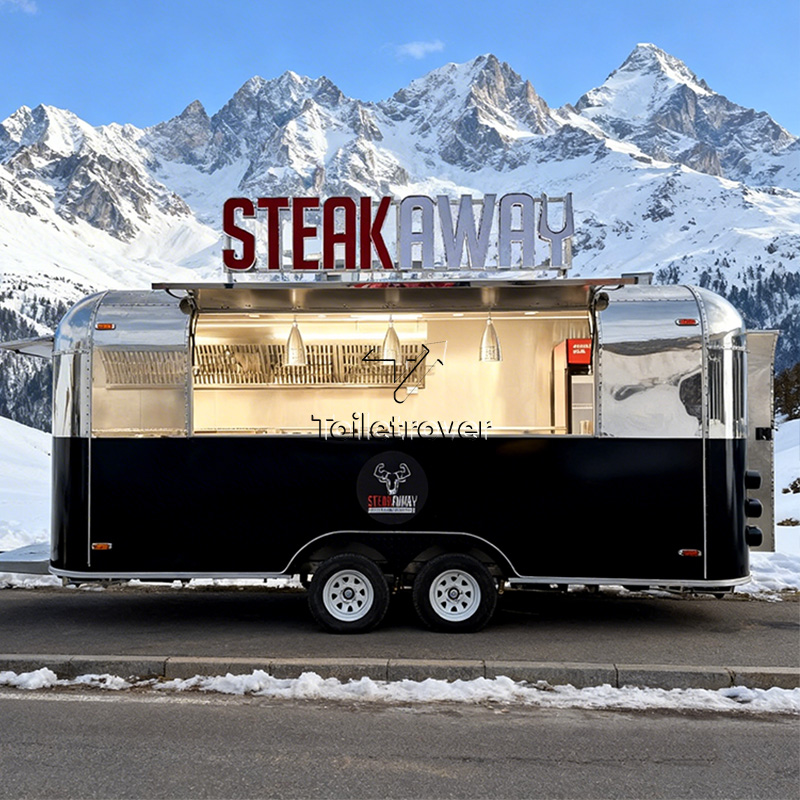 Commercial Kitchen Vendor - Vintage Commercial Food Cart Trailer Fully