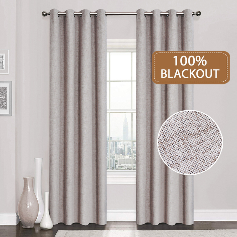 Commercial Kitchen Canopy - Linen 100% Blackout Curtains For Kitchen