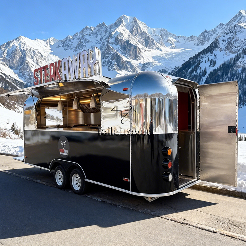 Commercial Kitchen Vendor - Vintage Commercial Food Cart Trailer Fully