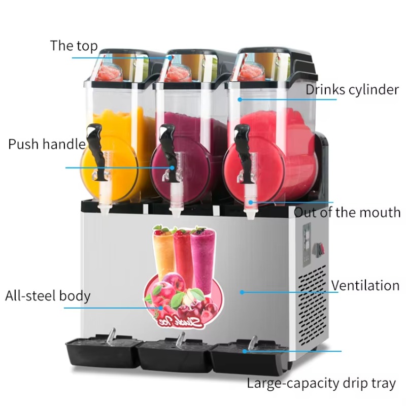 Slushy Machine - Automatic Commercial Slushy Machine, 36L Capacity,