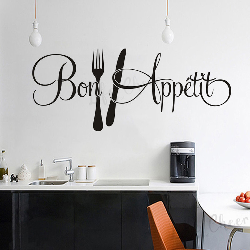 French Bon Appétit Quote Wall  - огляд і ціна Commercial Kitchen Tiles