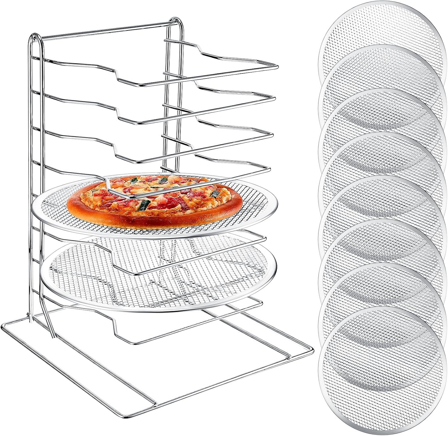 Pizza Rack 8 Tiered Stand With - огляд і ціна Commercial Kitchen Pans