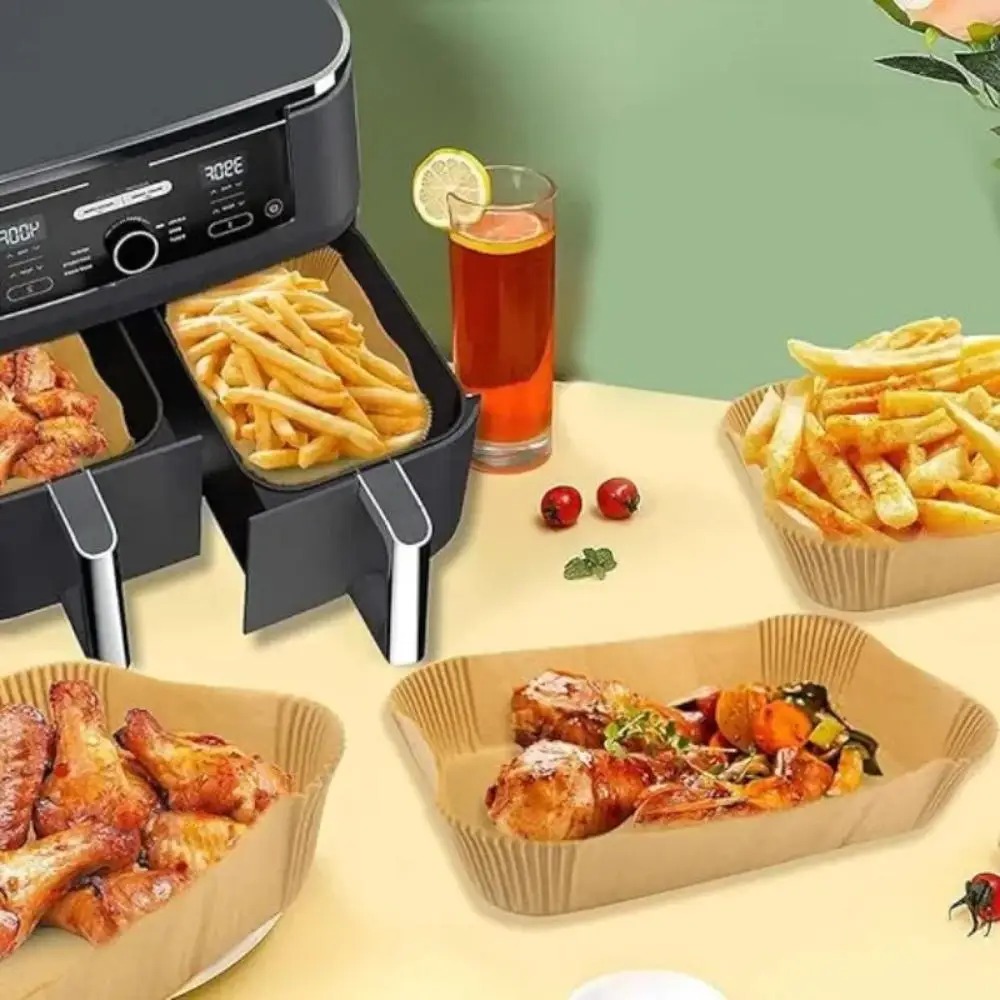 50/100pcs Disposable Air Fryer - огляд і ціна Commercial Kitchen Pans