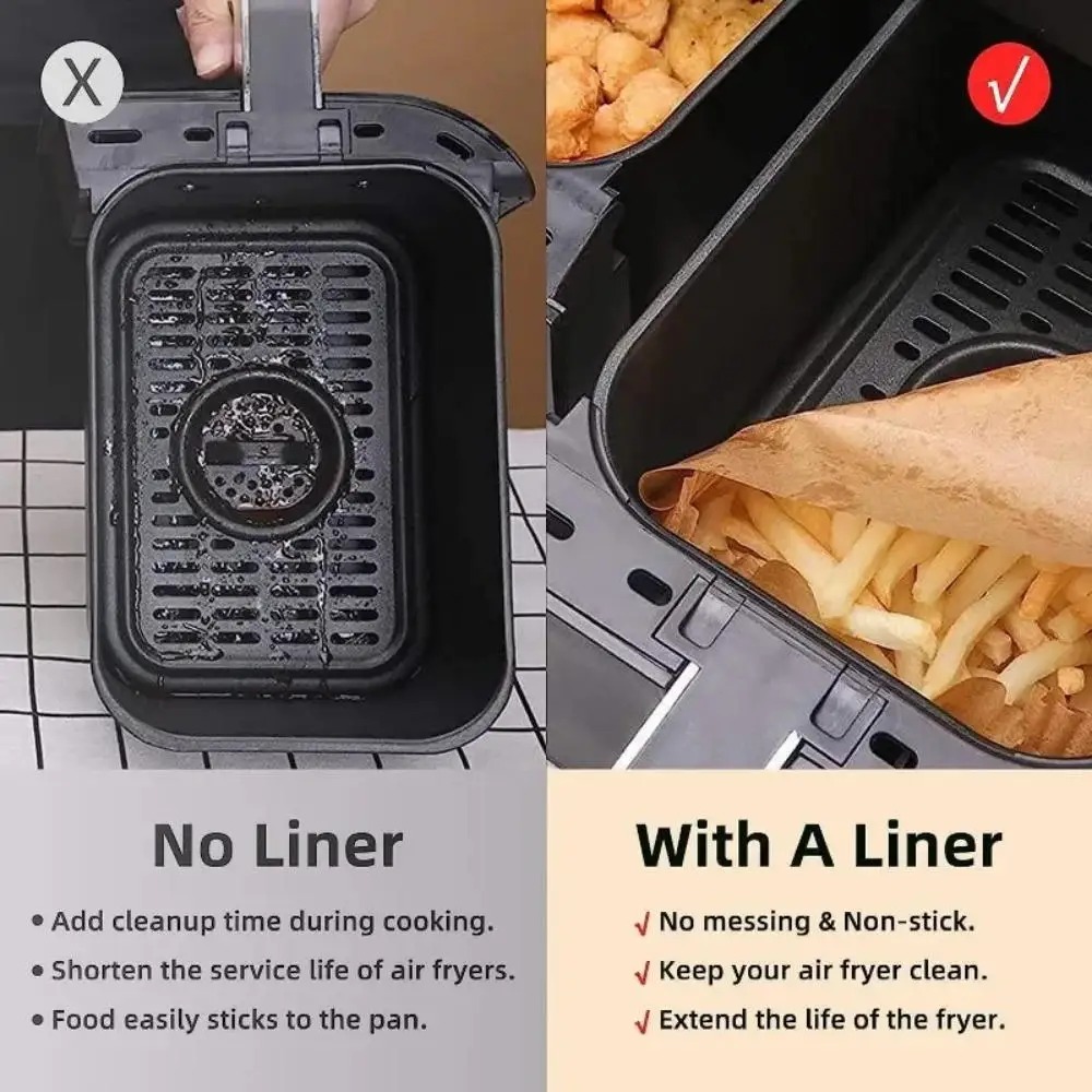 50/100pcs Disposable Air Fryer - огляд і ціна Commercial Kitchen Pans