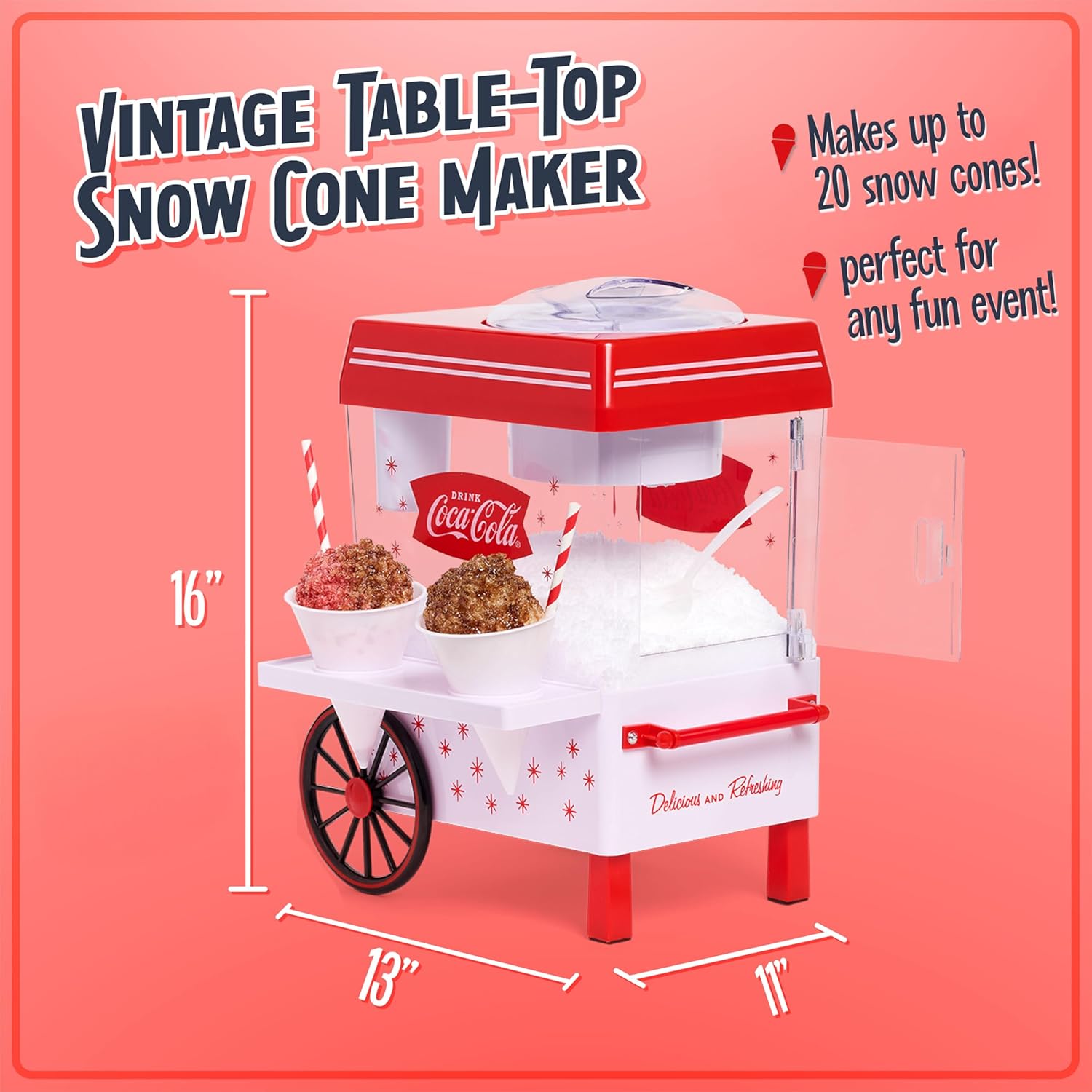 Coca-Cola Snow Cone Machine –  - огляд і ціна Slushy Machine