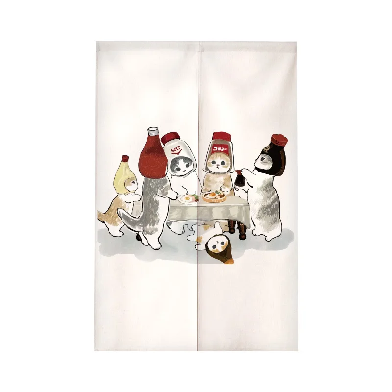 Funny Cat Japanese Door Curtai - огляд і ціна Commercial Kitchen Canopy