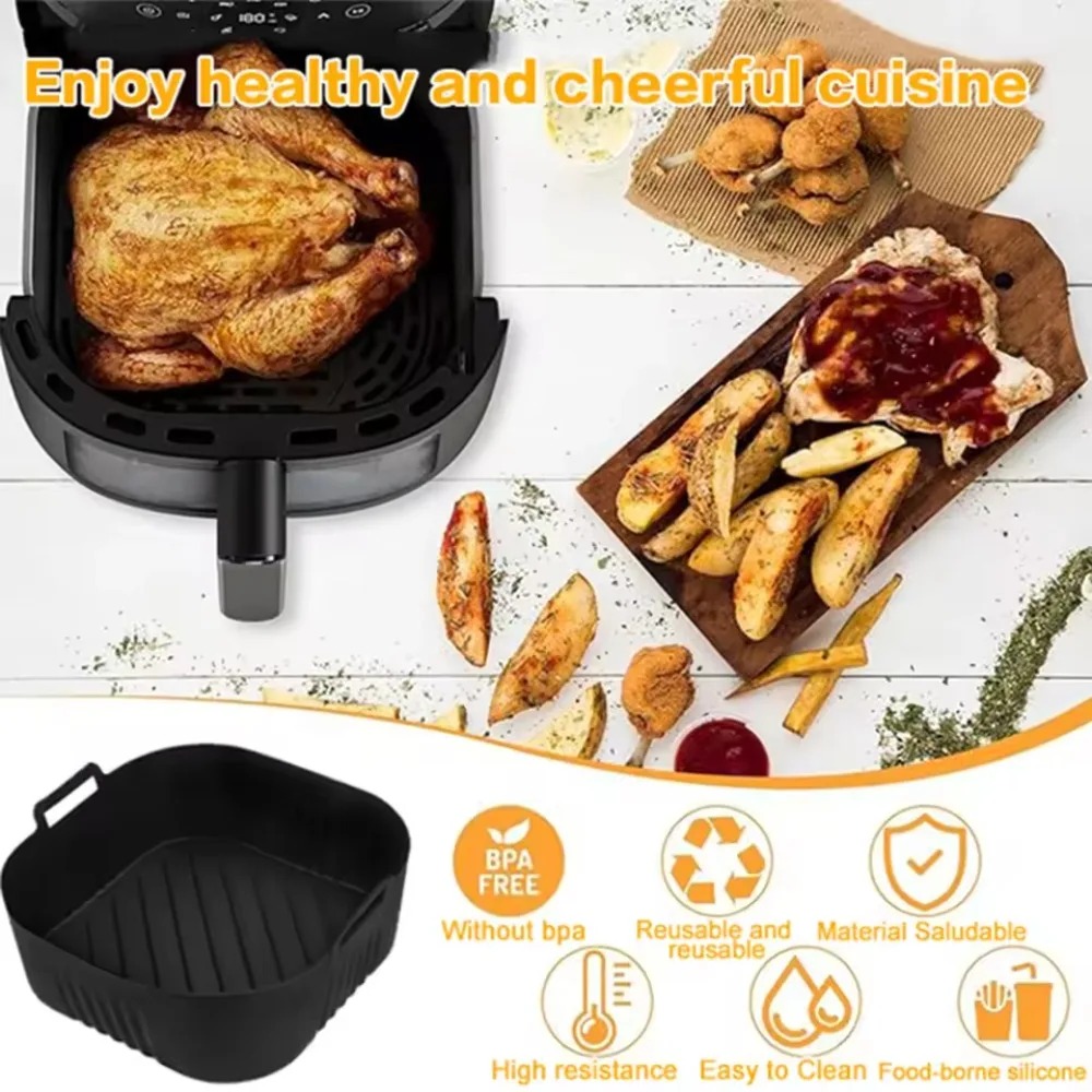 Silicone Air Fryer Mold Oil Fi - огляд і ціна Commercial Kitchen Pans