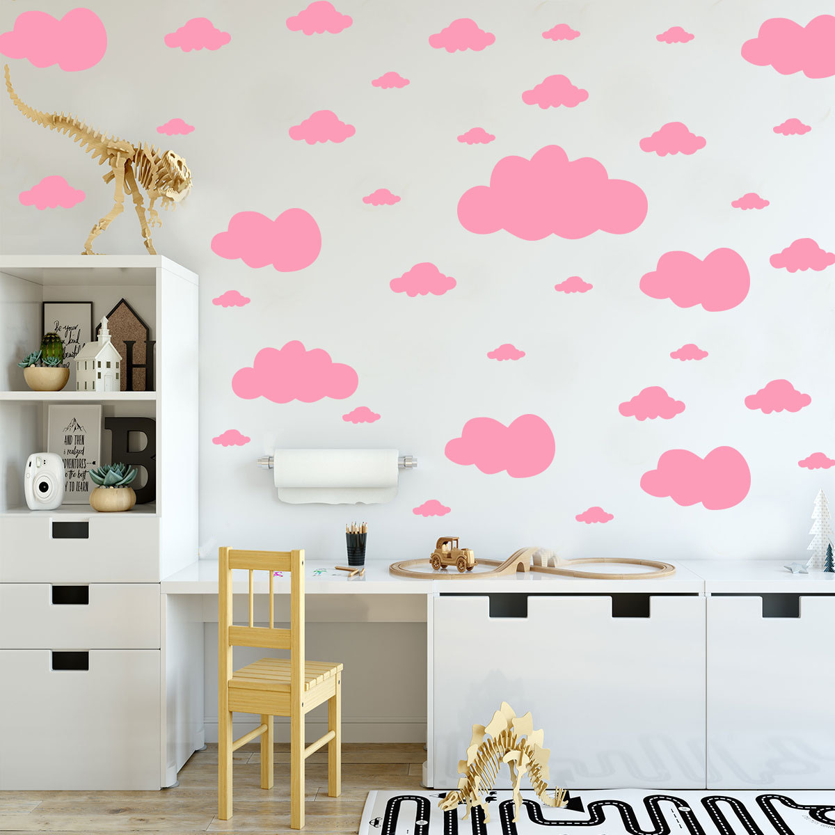 68 Pcs DIY Clouds Wall Sticker - огляд і ціна Commercial Kitchen Tiles