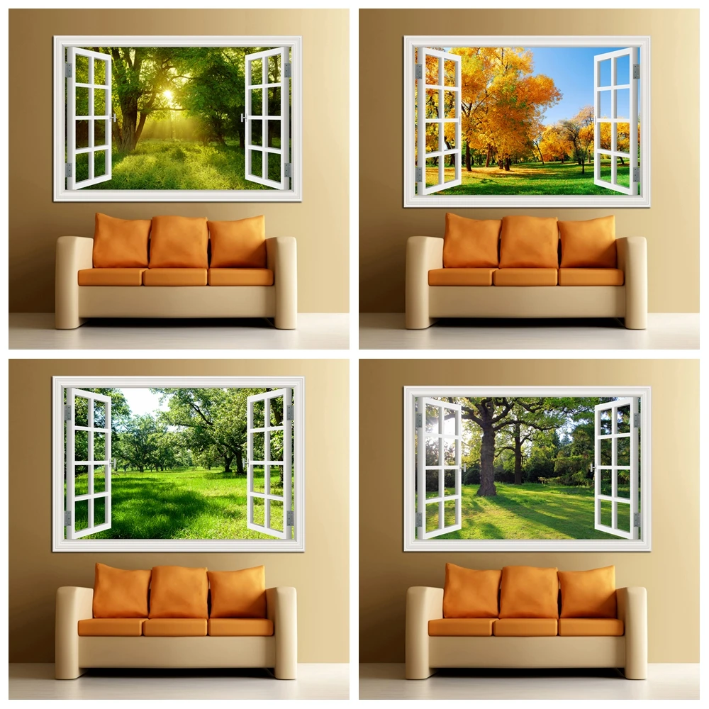 Forest 3D Window Landscape Wal - огляд і ціна Commercial Kitchen Tiles