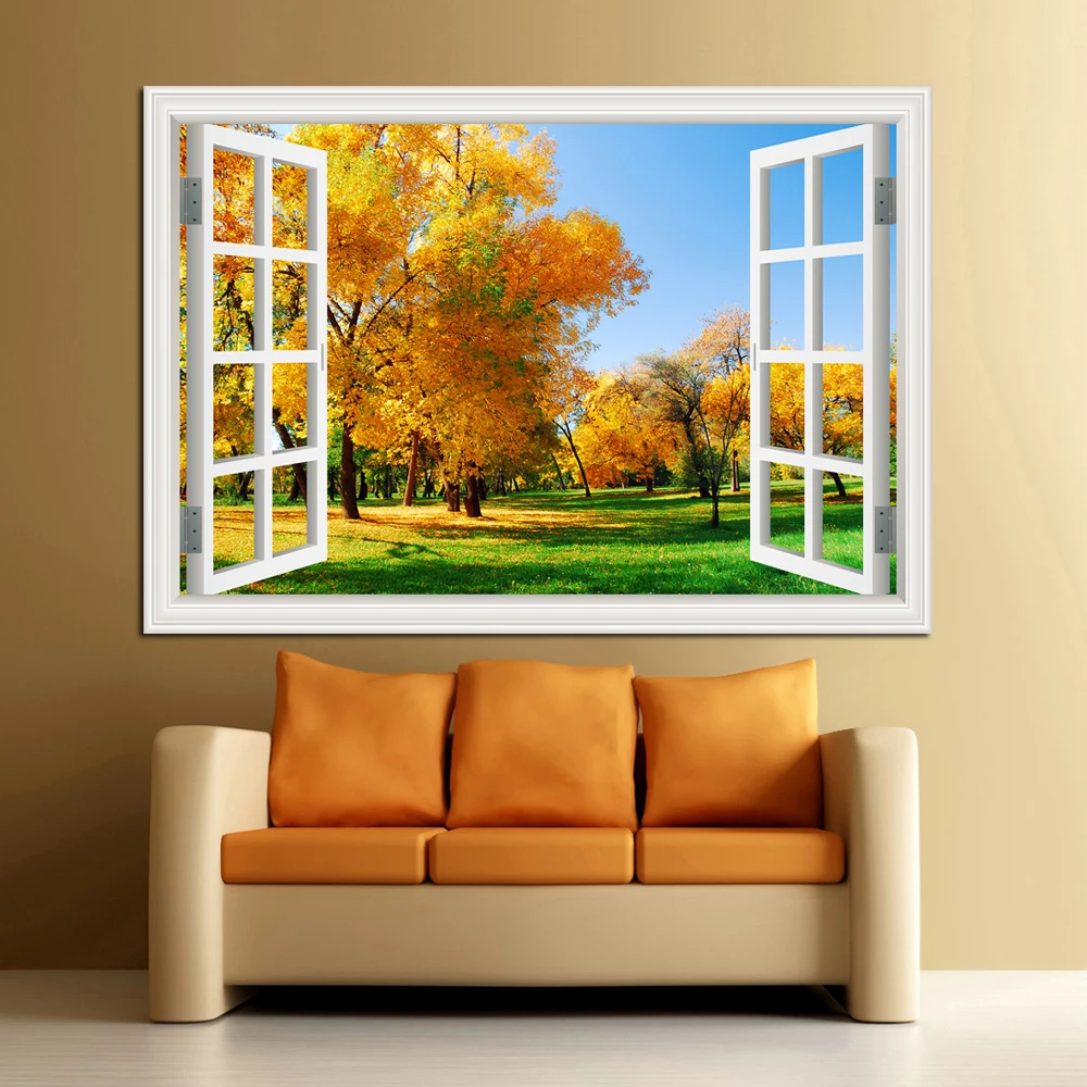 Forest 3D Window Landscape Wal - огляд і ціна Commercial Kitchen Tiles