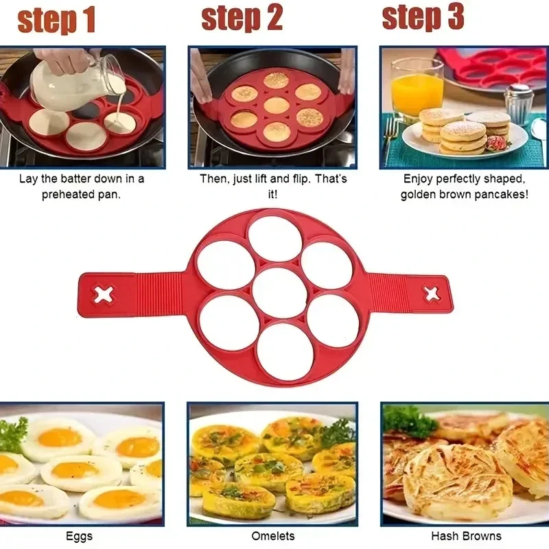 Silicone 7-hole Circular Fryin - огляд і ціна Commercial Kitchen Pans