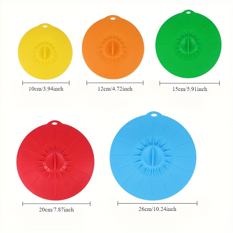 5-Piece Silicone Lids, Heat-Re - огляд і ціна Commercial Kitchen Pans
